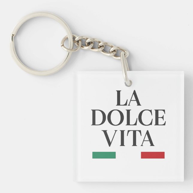 Porte-clés La Dolce Vita Carré italien Porte - clé (Devant)
