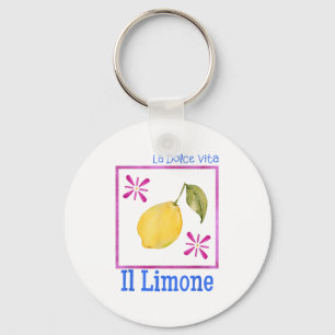 Porte-clés La Dolce Vita Il Limone Tee Italien Lemon Retro Su