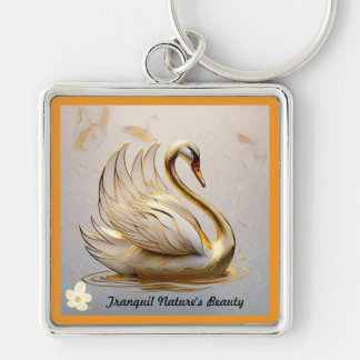 Porte-clés "La douce lueur du cygne majestueux"