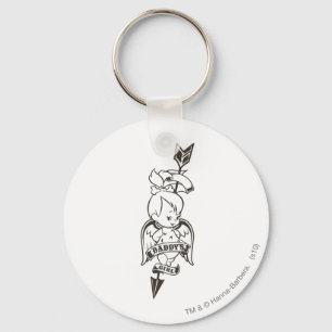 Porte-clés La fille B&W du papa de PEBBLES™