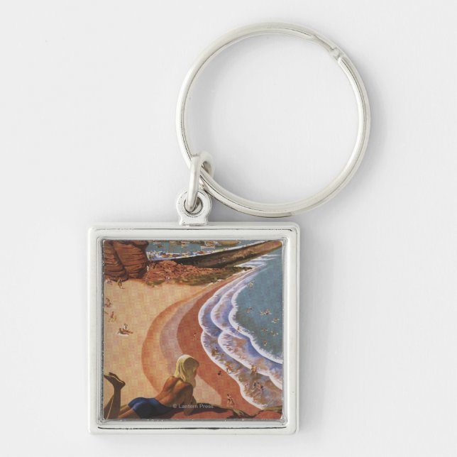 Porte-clés La fille des chemins de fer britanniques qui regar (Devant)