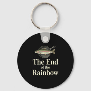 Porte-clés La fin de l'arc-en-ciel graphique drôle de pêche à