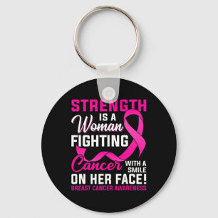 Porte-clés La Force Est Une Femme Qui Lutte Contre Le Cancer 