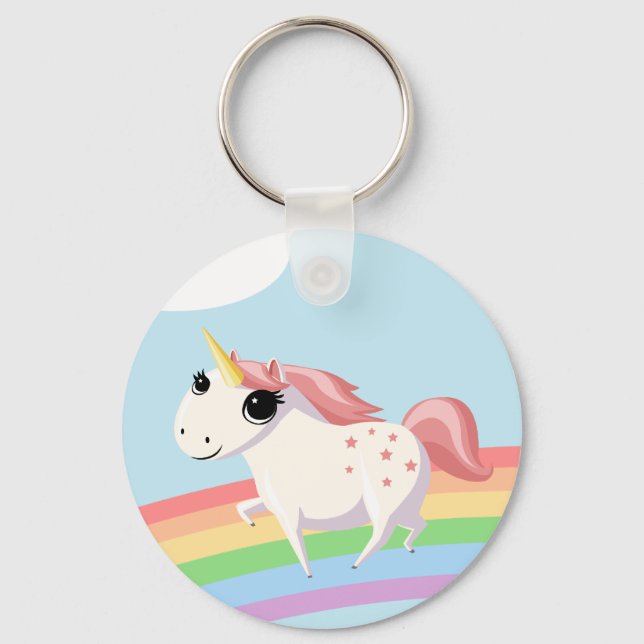 Porte-clés La fraise à la licorne (Recto)