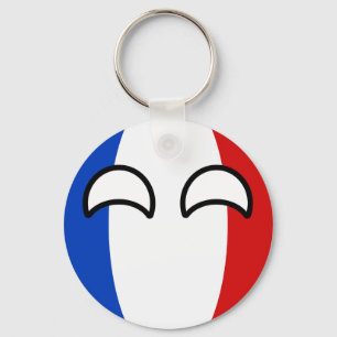 Porte-clés La France Geeky tendante drôle Countryball