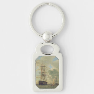 Porte-clés La frégate à l'ancre dans les rades