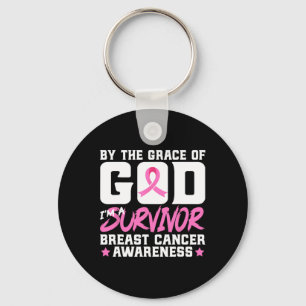Porte-clés La grâce Dieu Je suis un survivant Cancer du sein 
