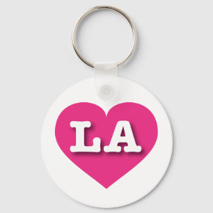 Porte-clés LA Hot PInk Heart - I love LA