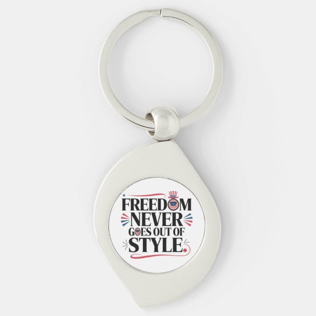 Porte-clés la liberté ne va jamais dans le style (Devant)