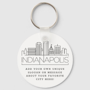 Porte-clés La ligne aérienne Stylisée d'Indianapolis  Sloga