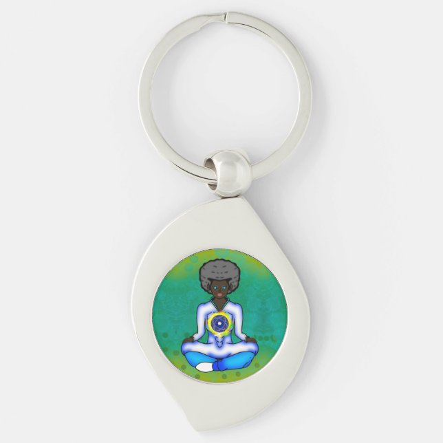 Porte-clés La lumière bleue de la protection (Devant)