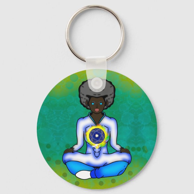 Porte-clés La lumière bleue de la protection (Recto)
