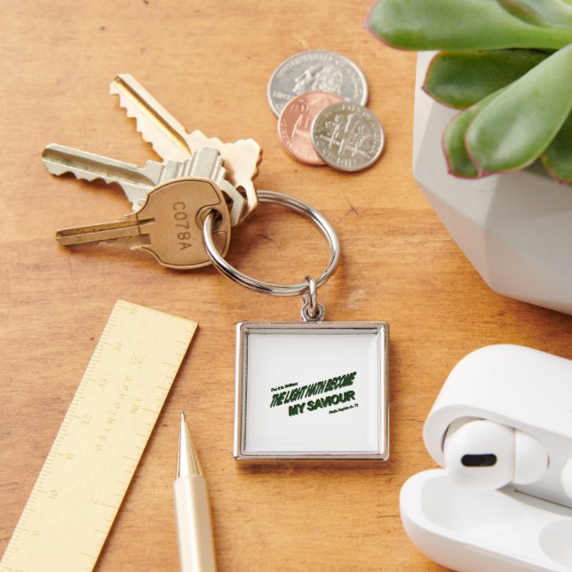Porte-clés La Lumière Est Devenue Mon Sauveur - Vert (Bureau)