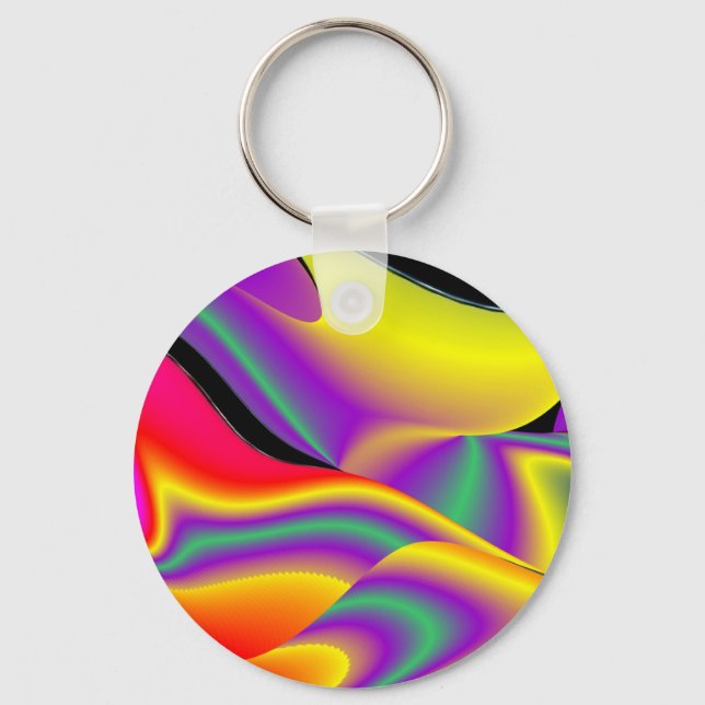 Porte-clés La magie des couleurs, Rainbowart 3D Abstrait (Recto)