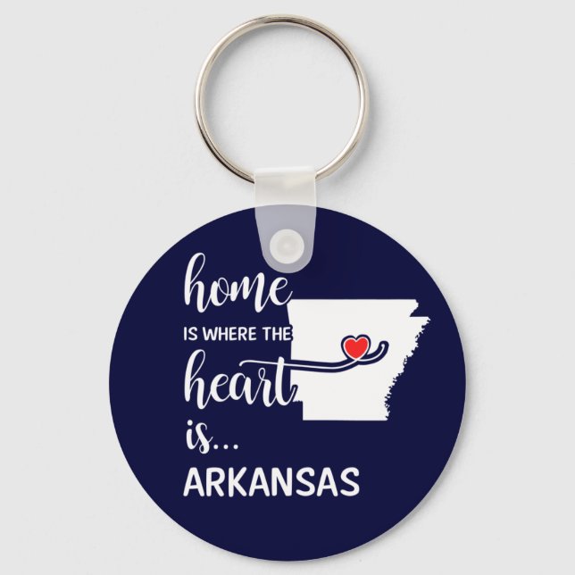 Porte-clés La maison de l'Arkansas est le coeur (Recto)