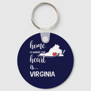 Porte-clés La maison de Virginie est le coeur