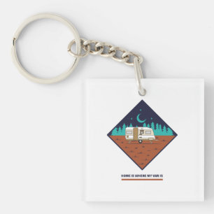 Porte-clés La maison est où est mon van 