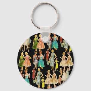 Porte-clés La mode féminine vintage