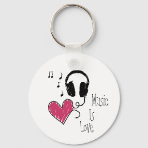 Porte-clés La musique est amour
