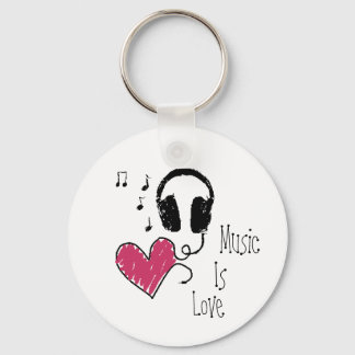Porte-clés La musique est amour