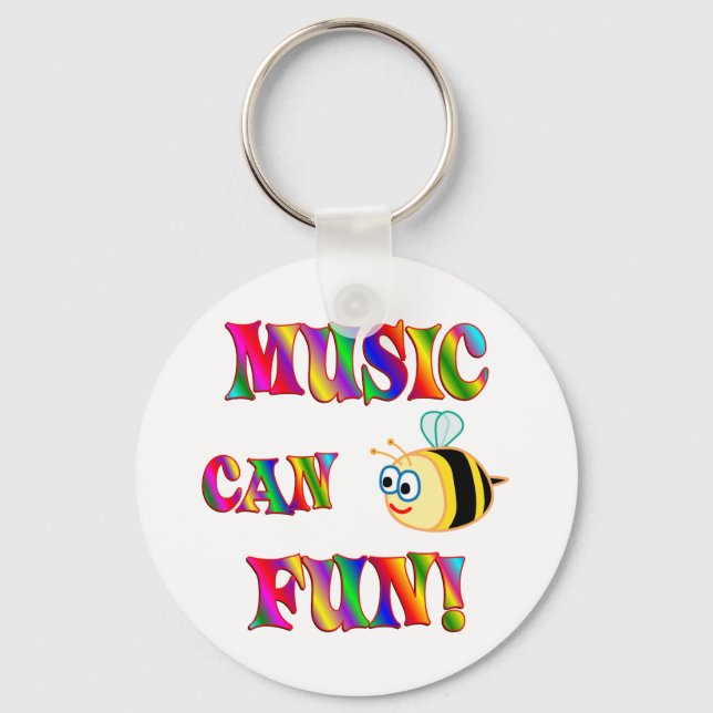 Porte-clés La musique est amusante (Recto)