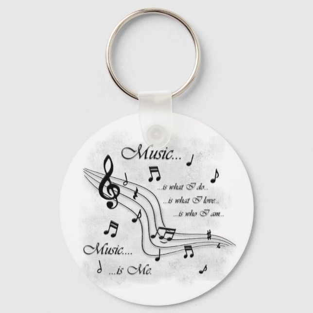 Porte-clés La musique est moi (Recto)