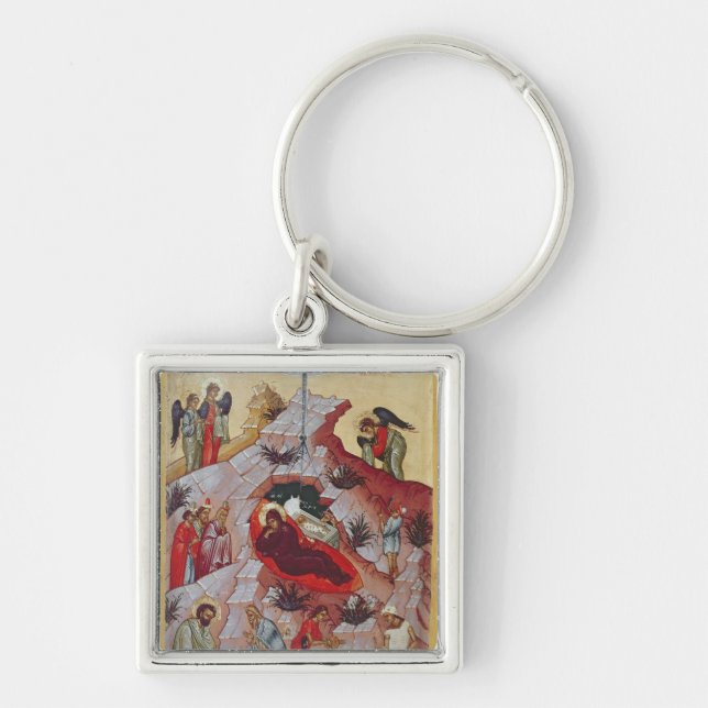 Porte-clés La nativité, icône russe, XVIème siècle (Devant)