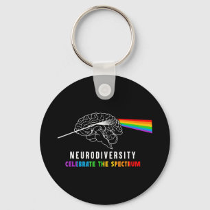 Porte-clés La Neurodiversité, Célébrer Le Spectre. Le cerveau