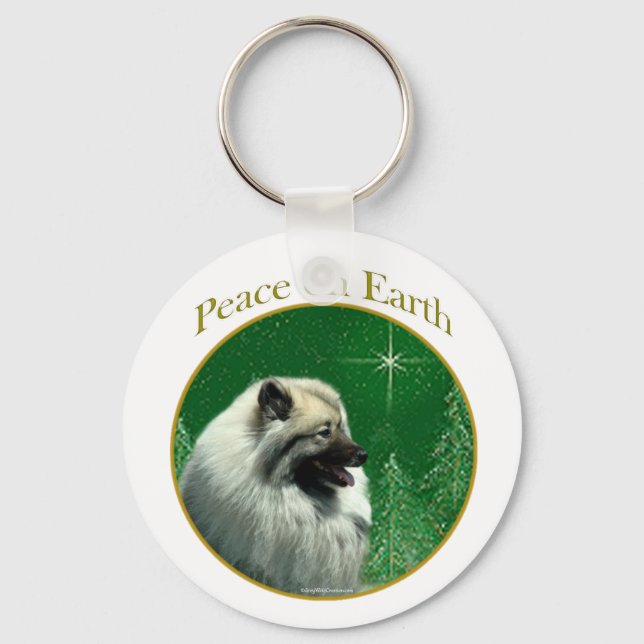 Porte-clés La paix de Keeshond (Recto)