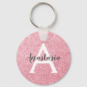 Porte-clés La Parties scintillant d'or Rose chic et branchée