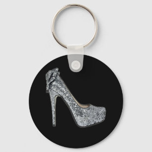 Porte-clés La personnaliser argentée de talons hauts ajouten