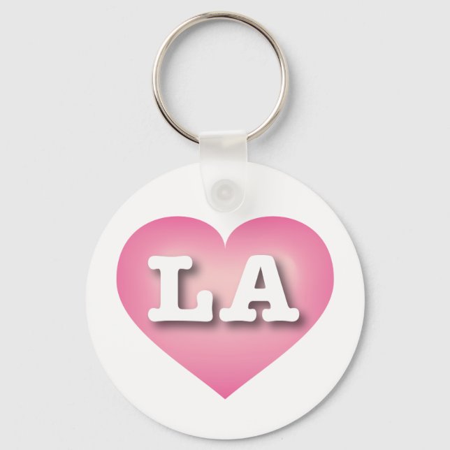 Porte-clés LA Pink Fade Heart - J'aime LA (Recto)