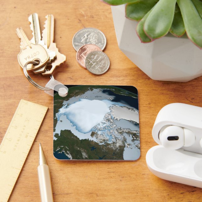 Porte-clés La Planète Terre Montre La Couverture De Glace De  (Bureau)