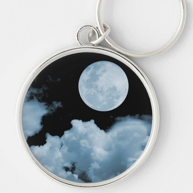 PORTE-CLÉS LA PLEINE LUNE OPACIFIE LE BLEU (Devant)