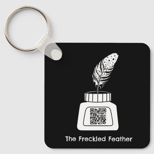 Porte-clés La plume tachetée (Recto)