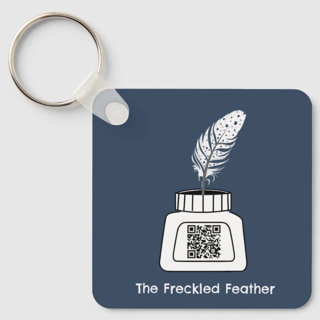 Porte-clés La plume tachetée (Recto)