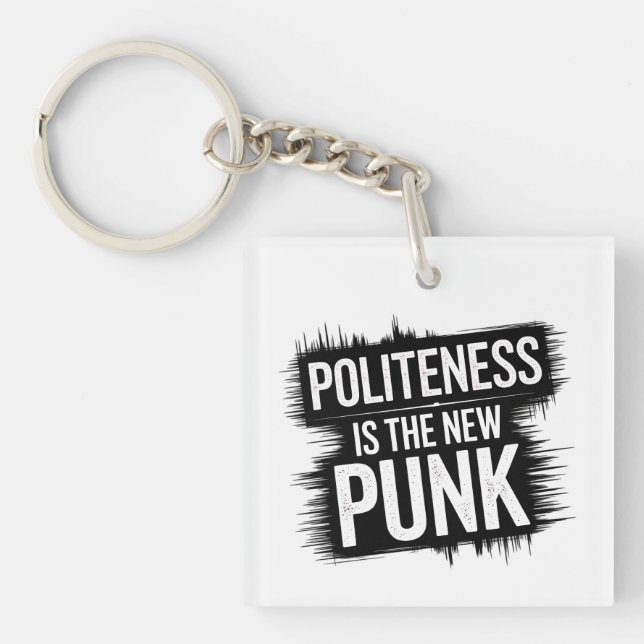 Porte-clés La Politesse Est Le Nouveau Punk (Devant)