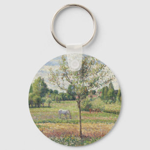Porte-clés La Prairie au cheval gris, Eragny, Peinture à l'hu