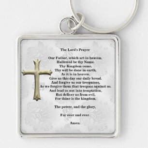 Porte-clés La prière du Seigneur (blanche)