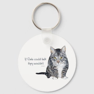 Porte-clés La sagesse des chats - si les chats pouvaient parl