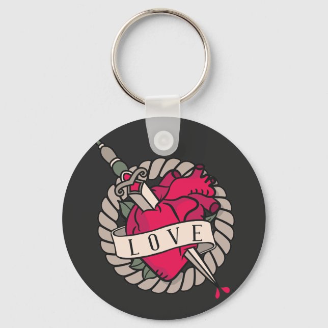 Porte-clés La Saint Valentin au coeur de Tatoo (Recto)