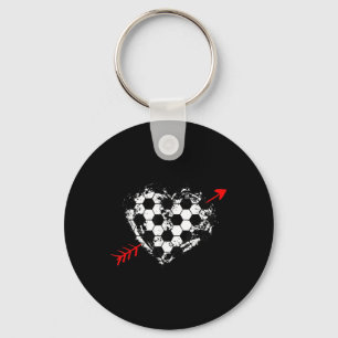 Porte-clés La Saint-Valentin de football par Byll Cupidon &#;