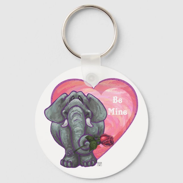 Porte-clés La Saint-Valentin des éléphants (Recto)