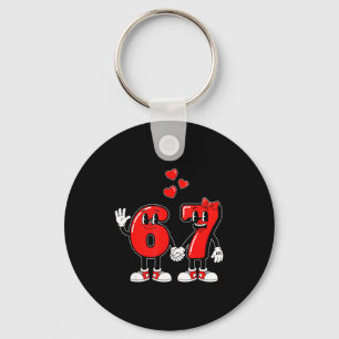 Porte-clés La Saint-Valentin Six Sept Cœurs 6 7 Meme Gen Alph