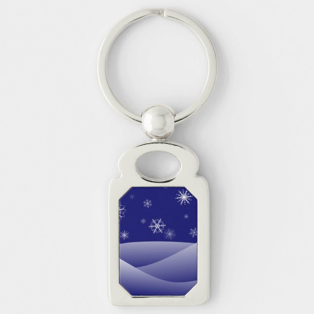 PORTE-CLÉS LA SCÈNE DE NEIGE D'HIVER (Devant)