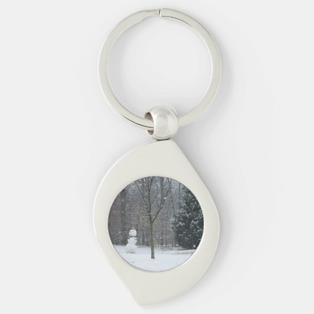 Porte-clés La scène de neige hivernale du voisin (Devant)