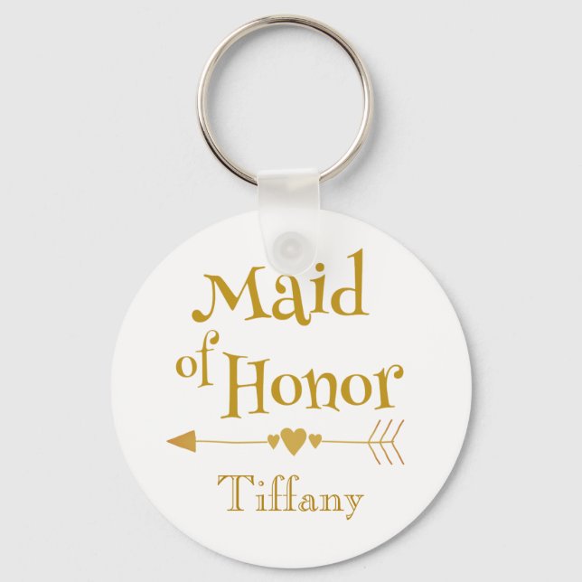 Porte-clés La servante d'honneur des cadeaux de mariage (Recto)