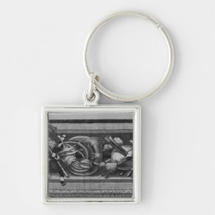 Porte-clés La tapisserie des saisons, frontière, instruments