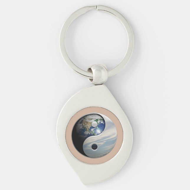 Porte-clés La terre et ciel Yin Yang (Devant)