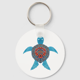 Porte-clés La tortue de mer tribale